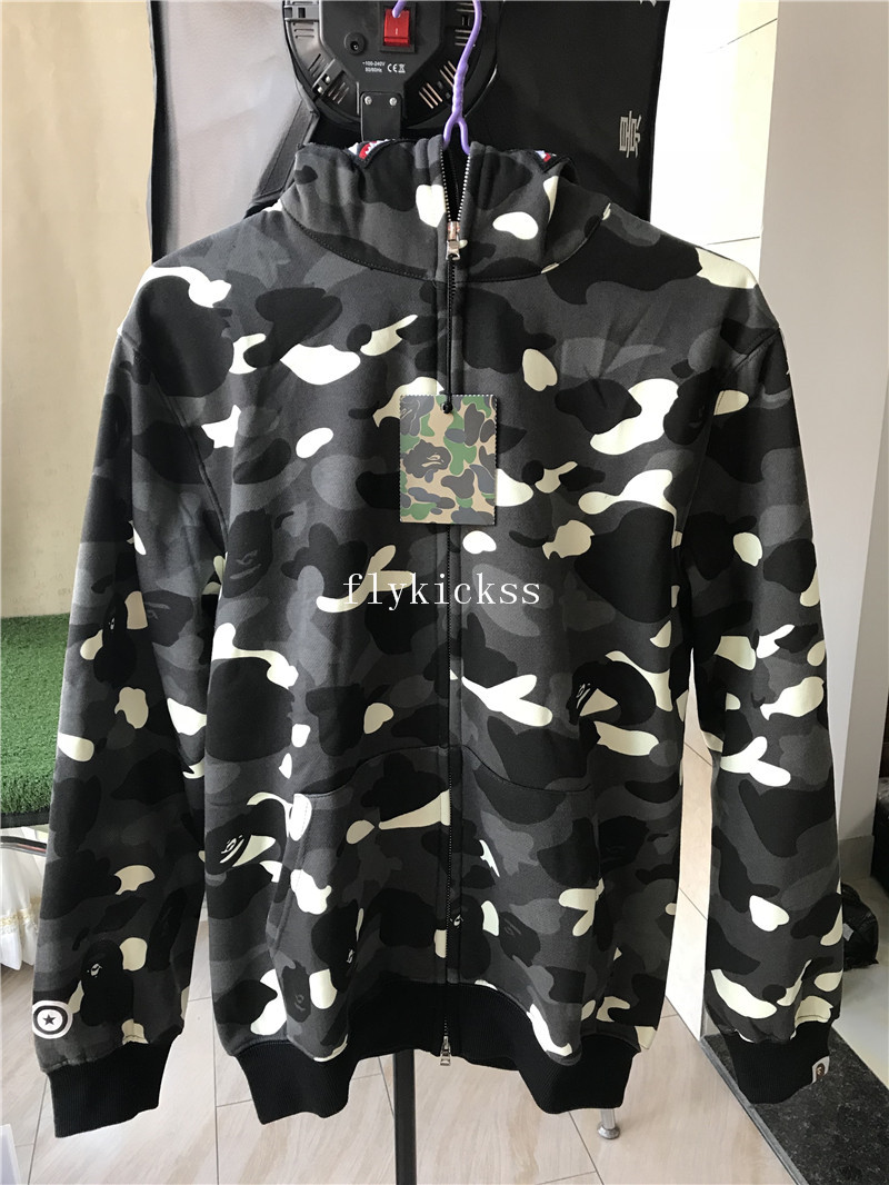 A Bathing Ape Bape Shark Hoodie Grey